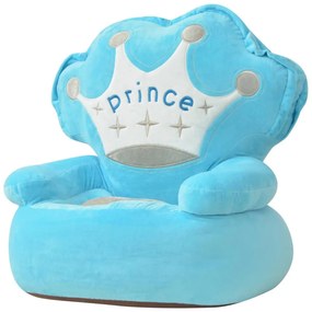 80157 vidaXL Плюшен детски стол Prince син