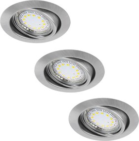 Rabalux 1166 - Комплект от 3 LED вградени осветителни тела LITE 3xGU10/3W/230V