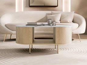 Холна маса Lygrint-бял мрамор - златно