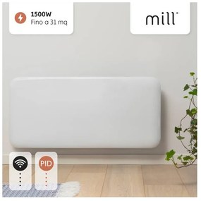 Панелен конвектор Mill Invisible WiFi PA1500WIFI3, 1500W, 23 м2, 10 температурни настройки, Wi-Fi, Bluetooth, IPX4, Бял