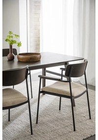 Трапезни столове в кремаво и тъмнокафяво в комплект от 2 бр. Maymont – Rowico