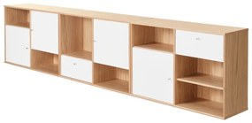 Бял нисък скрин в дъб 267x61 cm Mistral - Hammel Furniture