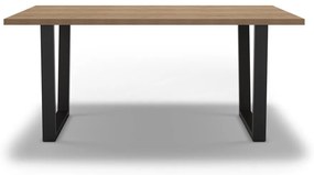 Трапезна маса с дъбов плот 100x180 cm Francesca - Marckeric