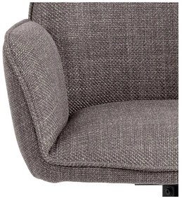 Светлосиви тапицирани трапезни столове в комплект с подлакътници 2 бр. Glenda – Actona