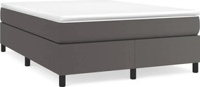 3121051 vidaXL Рамка за легло с пружини сива 140x200 см изкуствена кожа