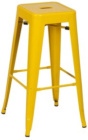 Жълти метални бар столове в комплект 2 бр. (височина на седалката 76,5 cm) – Ixia