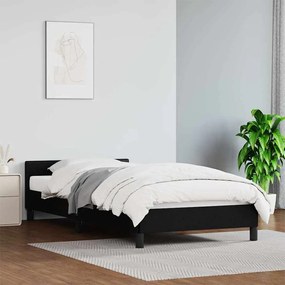347477 vidaXL Рамка за легло с табла без матрак, черна, 90x200 см