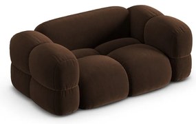 Тъмнокафяв кадифен диван 180 cm Loretto – Cosmopolitan Design