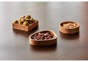 Декоративна дървена кутия за съхранение в естествен цвят 11x11x3 cm Square S – LIND DNA