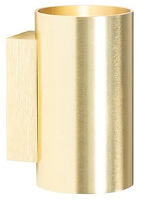 Модерна стенна лампа златиста кръгла 2-светлина - Sandy