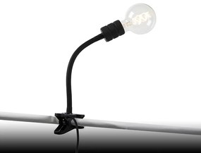 Модерна скоба лампа черна с гъвкава ръка - Cavalux