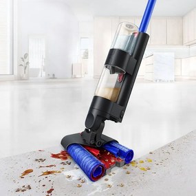 Вертикална прахосмукачка Dyson WR01 WashG1 Bk/Bu, 95W, 1l, Автономия до 35 мин, 3 степени на мощност, LCD дисплей, Хидратация, Самопочистване, Черен/син