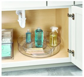 Кръгла прозрачна кутия за съхранение iDesign The Home Edit, ⌀ 45,7 cm - iDesign/The Home Edit