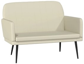 351399 vidaXL Пейка, кремава, 107x80x81 см, изкуствена кожа