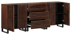 3217083 vidaXL Бюфети, 3 бр, 60x34x75 см, мангово дърво масив