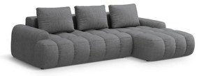 Сив сгъваем/с място за съхранение ъглов диван (десен ъгъл) Linz – Cosmopolitan Design