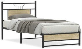 4106955 vidaXL Рамка за легло без матрак сонома дъб 90x200 см инженерно дърво