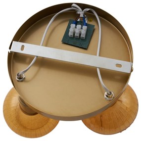 Модерен таванен прожектор златен с кехлибарено стъкло кръгъл 3-светлинен - Теди