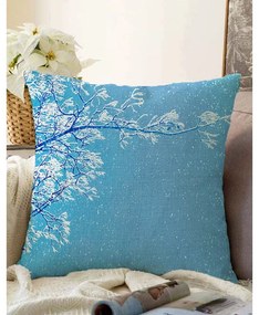 Синя калъфка за възглавница с памучна смес Winter Wonderland, 55 x 55 cm - Minimalist Cushion Covers