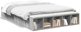 3280564 vidaXL Нощно шкафче, сив сонома, 150x200 см, инженерно дърво