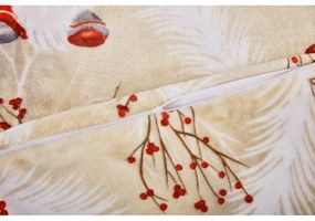 Светлокафяво единично спално бельо от микроплюш 140x200 cm Goblin – My House