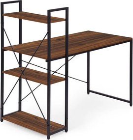 Маса за работа и игра с рафтове 120 x 60 cm Черен