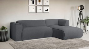 Тъмносив ъглов диван (десен ъгъл) Merid – Ropez