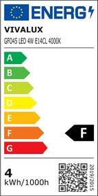 LED крушка VIVALUX Flick Opal LED, 4W, E14, 4000К