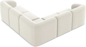 Бежов кадифен ъглов диван Lani – Makamii