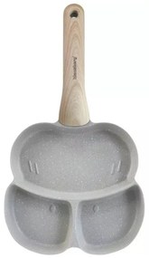 Тиган с 3 отделения Klausberg KB 7824, 19 см, Мраморно покритие, Индукция, Сив