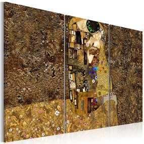 Печат върху платно - вдъхновение на Klimt - Kiss 60x40