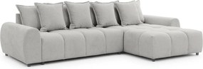 Светлосив ъглов диван (десен ъгъл) Albane – Ropez