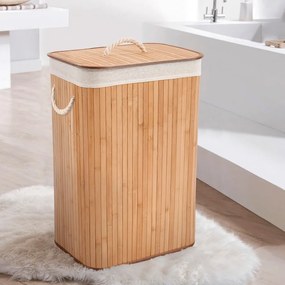 Бамбуков кош за пране в естествен цвят 78 л Bamboo – Compactor