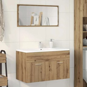 856216 vidaXL Шкаф за мивка за баня, дъб артизан 90x38,5x46см инженерно дърво