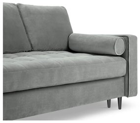 Светлосиво кадифено канапе Santo - Milo Casa