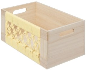Комплект от 3 австралийски щайги с макраме, MDF