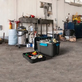 Черна пластмасова кутия за съхранение с капак 73,5x44,5x46 cm Scuba Box – KIS