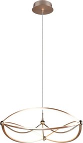 LED затъмняващо се висящо осветително тяло в месингов цвят Charivari – Trio