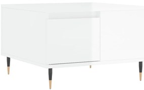 830750 vidaXL Кафе маса, бял гланц, 55x55x36,5 см, инженерно дърво