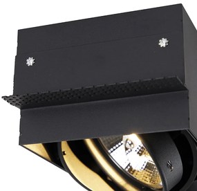 Интелигентен вграден прожектор черен без рамка 2 светлини вкл. 2 Wifi GU10 111mm - Oneon