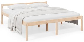 810634 vidaXL Легло за възрастни хора 200x200 см бор масив