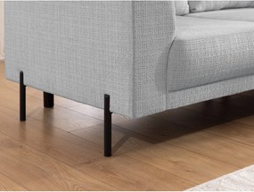 Светлосив шенилов ъглов диван (десен ъгъл/L форма) Mauris – Ropez