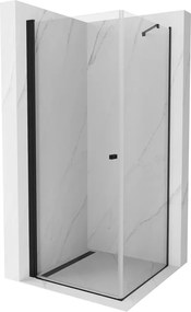 Mexen Pretoria люлееща се душ кабина 90 x 90 см, прозрачна, черна - 852-090-090-70-00
