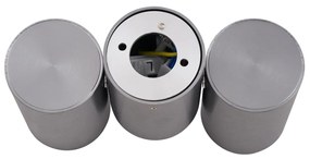 Дизайнерски вграден прожектор тъмно сив GU10 50mm 2-светлинен накланяем - Michael