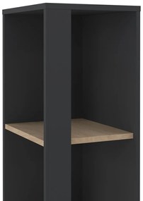 Етажерка за книги в дъбов декор в цвят антрацит-натурален 41x205 cm Sign - Tvilum