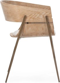 Тапицирани трапезни столове в комплект с подлакътници 2 бр. в естествен цвят Naia – MOME