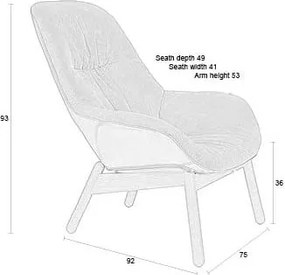 Бежово кресло Duke – White Label