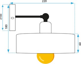 Аплик LED APP1332-1W BLACK GOLD