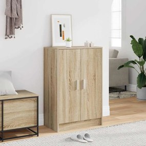 808930 vidaXL Шкаф за обувки, дъб сонома, 60x35x92 см, инженерно дърво