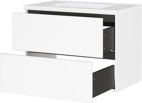 Бял матов стенен шкаф за мивка 81x61 cm Bodera – Germania